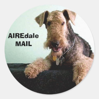 AIREdale MAIL Ronde Sticker