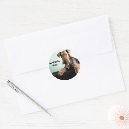 AIREdale MAIL Ronde Sticker (Envelop)