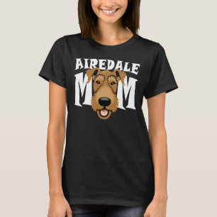 Airedale Mam Cute Airedale Terrier Dog Mam Vrouwen T-shirt