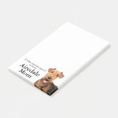 Airedale mam Post It Notes (Schuin)
