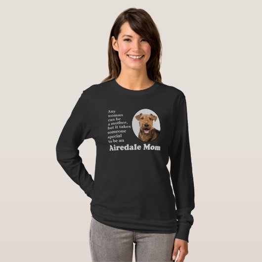 Airedale Mam T-Shirt (Voorkant volledig)