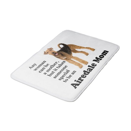 Airedale mama Bath Mat (Gekanteld)