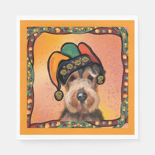 AIREDALE MARDI GRAS SERVET (Voorkant)