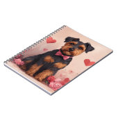 Airedale met Rozen - Valentijnsdag Notitieboek (Linkerzijde)