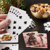 Airedale met Rozen - Valentijnsdag Pokerkaarten (Insitu)