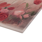 Airedale met Rozen - Valentijnsdag Snijplank (Hoek)