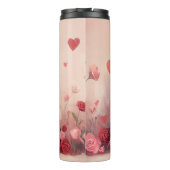 Airedale met Rozen - Valentijnsdag Thermosbeker (Achterkant)