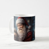 Airedale met Sinterklaas Festive Kerstmis Koffiemok (Voorkant links)