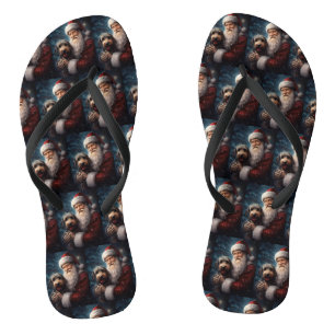 Airedale met Sinterklaas Festive Kerstmis Teenslippers