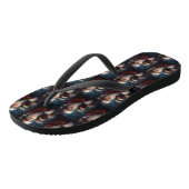 Airedale met Sinterklaas Festive Kerstmis Teenslippers (Schuin)