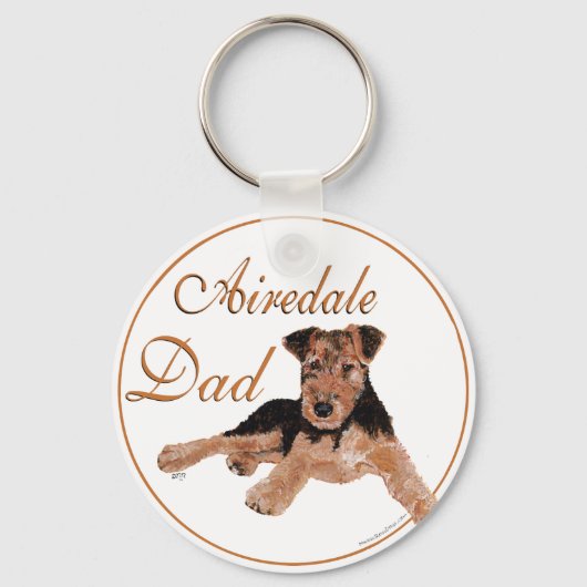 Airedale papa sleutelhanger (Voorkant)