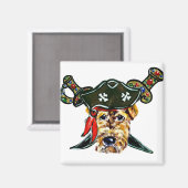 Airedale Piraat Magneet (Voorkant / Achterkant)