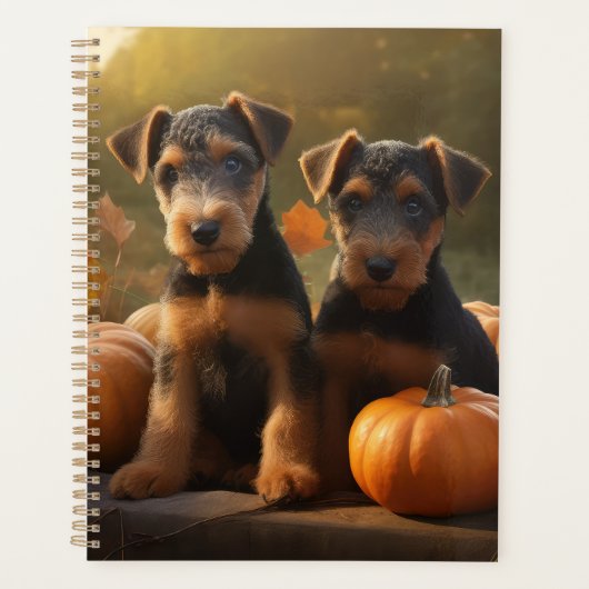 Airedale Puppy Herfst Delight Pompoen Planner (Voorkant)