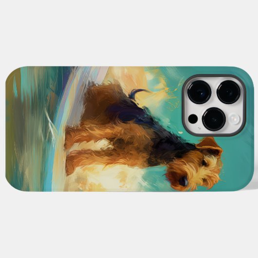 Airedale strand surfen schilderij Case-Mate iPhone case (Achterkant (horizontaal))