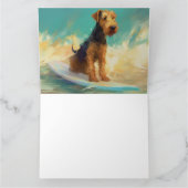 Airedale strand surfen schilderij kaart (Binnen)