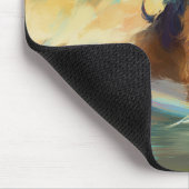 Airedale strand surfen schilderij muismat (Hoek)