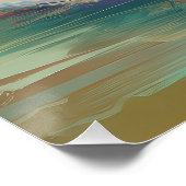 Airedale strand surfen schilderij perfect poster (Hoek)