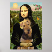 Airedale Terrier (#1) & Mona Lisa Poster (Voorkant)