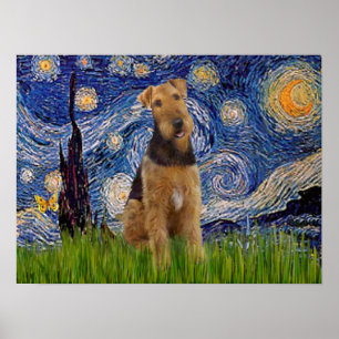 Airedale Terrier (#1) - Sterrennacht Poster