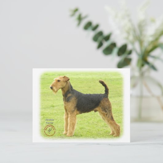 Airedale Terrier 8T092D-16 Briefkaart (Staand voorkant)