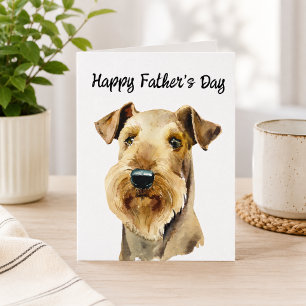Airedale Terrier Aangepaste Hond Papa Vaderdag Kaa Kaart