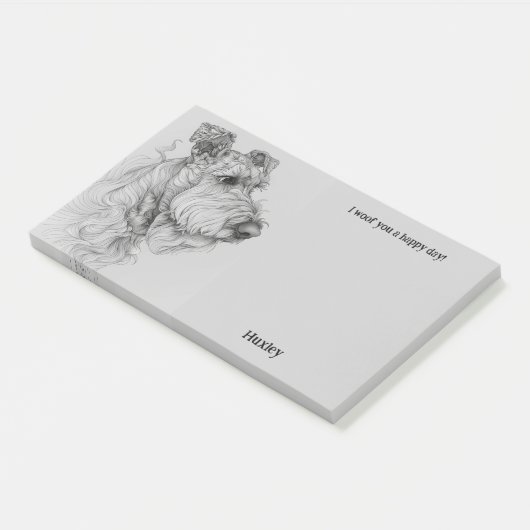 Airedale Terrier Abstract Art Hondennaam Post-it® Notes (Schuin)