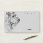 Airedale Terrier Abstract Art Hondennaam Post-it® Notes (Op bureau)