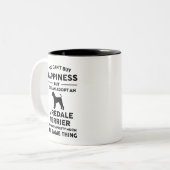 Airedale Terrier Adoption Happiness Tweekleurige Koffiemok (Voorkant links)