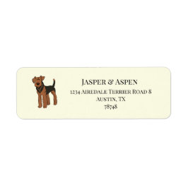Airedale Terrier-adres Etiket