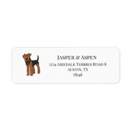 Airedale Terrier-adres Etiket