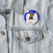 Airedale Terrier Angel Ronde Button 5,7 Cm (In situ)