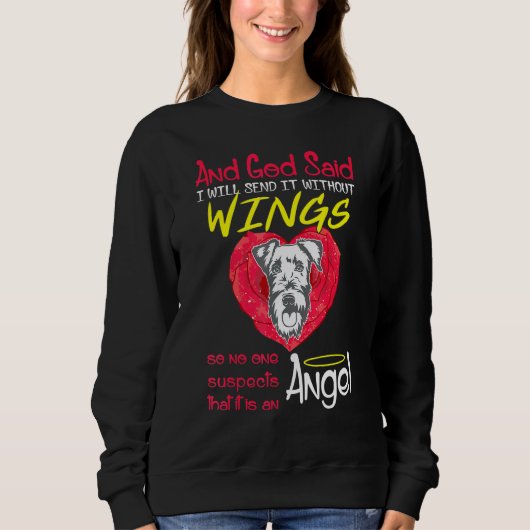 Airedale Terrier Angel zonder Wings Pet Trui (Voorkant)