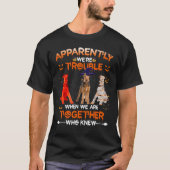 Airedale Terrier Apparently We Are Trouble Hallowe T-shirt (Voorkant)