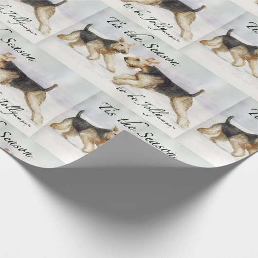 Airedale Terrier Art Cadeaupapier (Hoek)