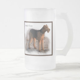 Airedale Terrier Art Gifts Matglas Bierpul