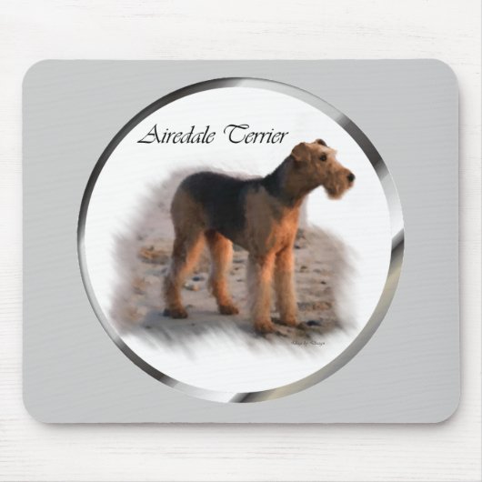 Airedale Terrier Art Gifts Muismat (Voorkant)