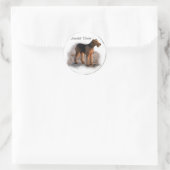 Airedale Terrier Art Gifts Ronde Sticker (Tas)