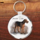 Airedale Terrier Art Gifts Sleutelhanger (Voorkant)