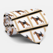Airedale Terrier Art Gifts Stropdas (Opgerold)