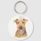 Airedale Terrier Art Sleutelhanger (Voorkant)