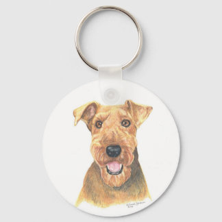 Airedale Terrier Art Sleutelhanger