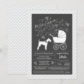 Airedale Terrier Baby shower Genderneutraal Kaart (Voorkant / Achterkant)