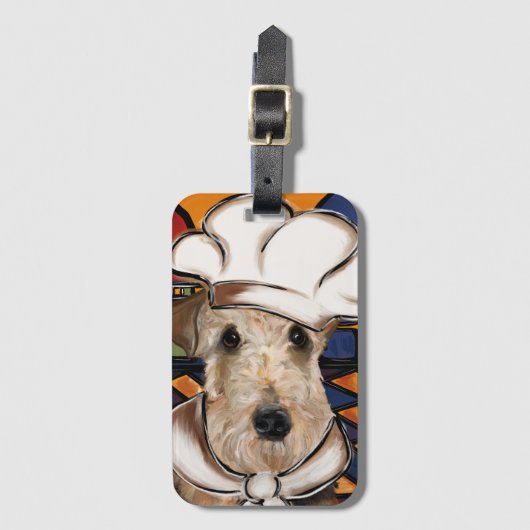 AIREDALE TERRIER BAGAGELABEL (Voorkant (verticaal))