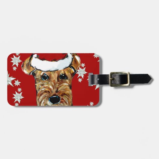 AIREDALE TERRIËR BAGAGELABEL (Voorkant horizontaal)