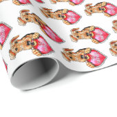 Airedale Terrier Be Mine Cadeaupapier (Rol Hoek)