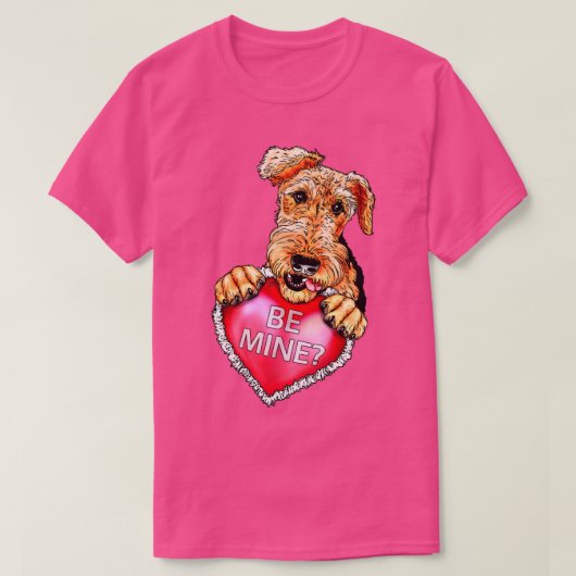 Airedale Terrier Be Mine T-shirt (Design voorkant)