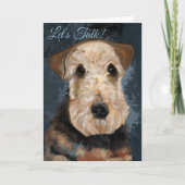 AIREDALE TERRIER BEDANKKAART (Voorkant)