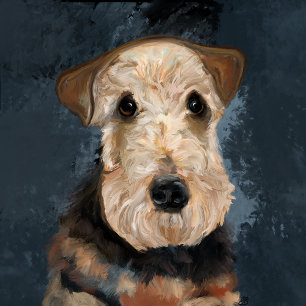 AIREDALE TERRIËR BEDANKKAART