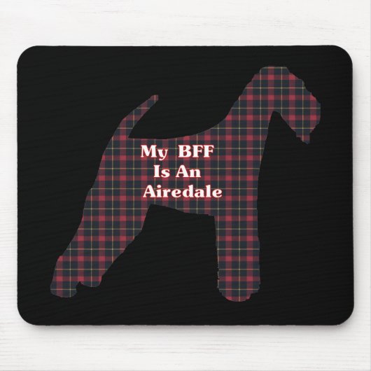 Airedale Terrier BFF Gifts Muismat (Voorkant)