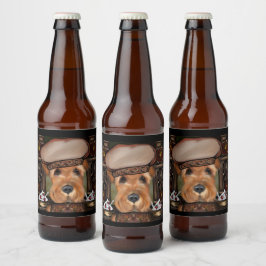 AIREDALE TERRIER BIER ETIKET